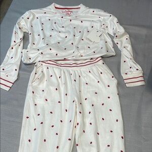 Kids White and Red Lady Bug Pajamas JP-138